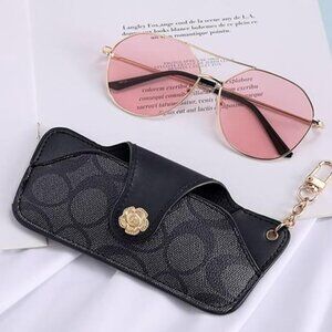 Soft Leather Sunglasses Bag, Travel Sunglass Holder Eyeglass Case